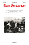 Études germaniques, no 1, 2025